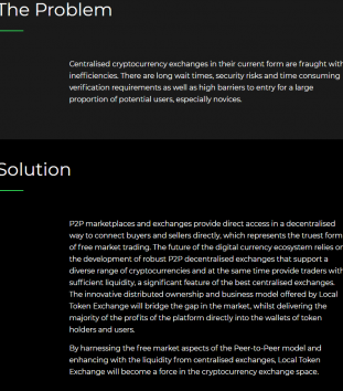 local token exchange problem and solutions